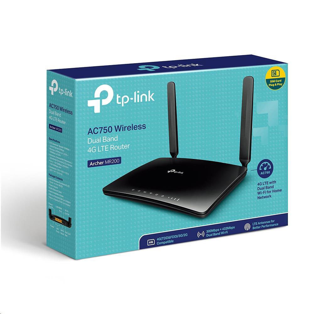 TP-Link Archer MR200 AC750 Dual Band 4G LTE Mobile Router (4626207211620) TP-Link Archer MR200 AC750 Dual Band 4G LTE Mobile Router (4626207211620)